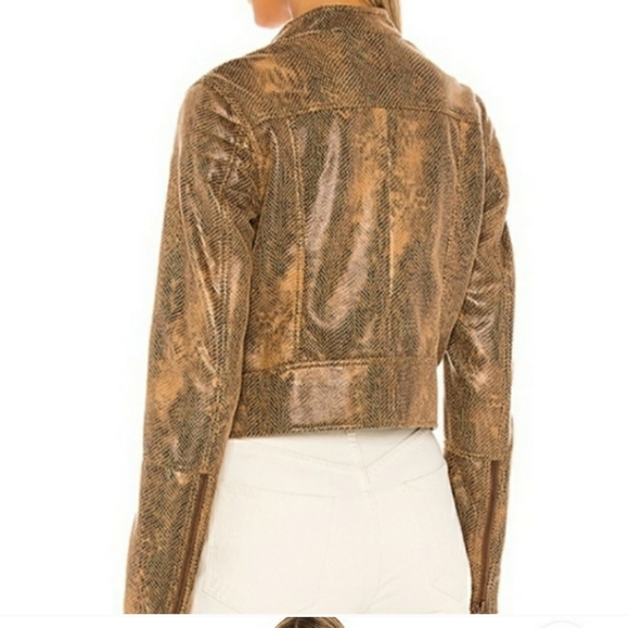 FREE PEOPLE SNAKE FÉNIX FAUX-LEATHER JACKET - Picture 4 of 12